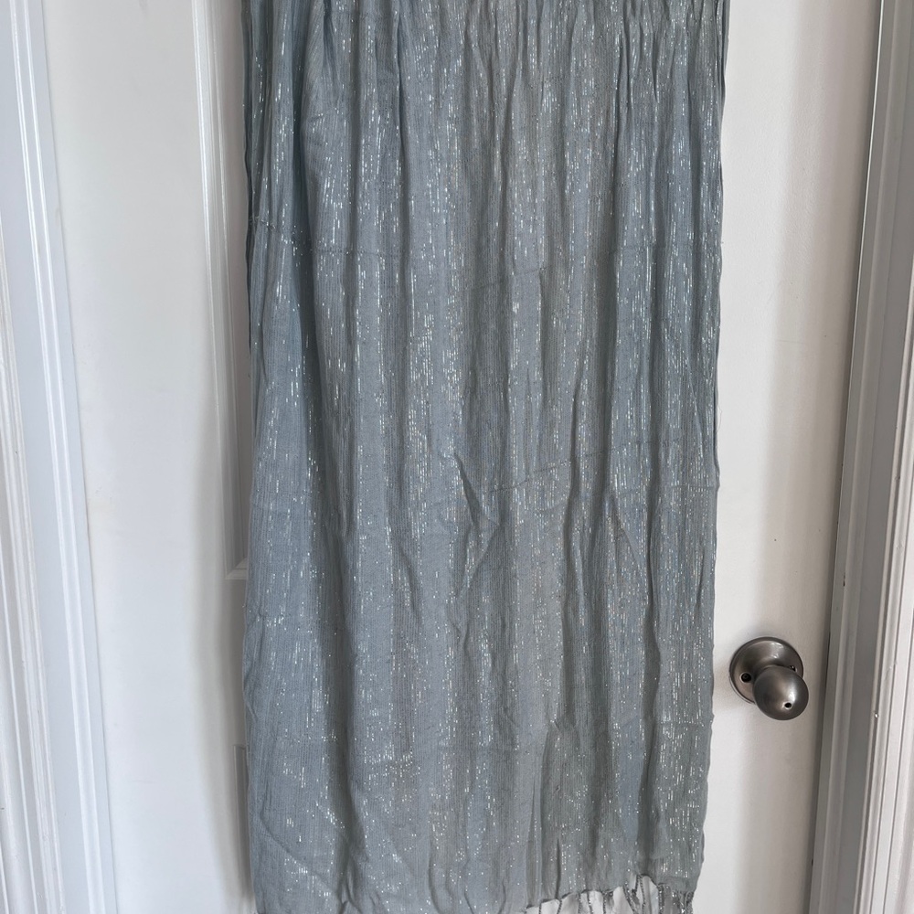 Isabella Shimmering Silver gray scarf